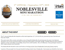 Tablet Screenshot of noblesvilleminimarathon.com